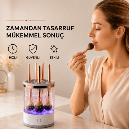 Belle Loura Otomatik Makyaj Fırçası Temizleme Cihazı | Tek Tuşla Profesyonel Bakım